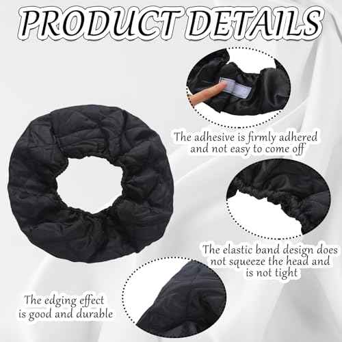 Hair Dryer Heat Shield with 10 Disposable Plastic Hoods, Black