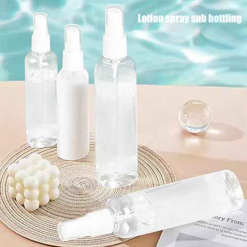 Small Spray Bottle, Spray Bottles, Clear Empty Fine Mist Plastic Mini Travel Bottle Set, Small Refillable Containers, 2 * 50ml, 2 * 100ml