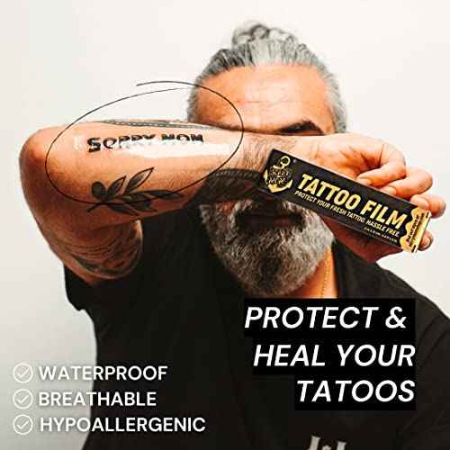 Sorry Mom Tattoo Aftercare Bandage - Clear Tattoo Bandage Waterproof, Adhesive Tattoo Wrap - Tattoo Healing Wrap - Tattoo Film Protection - Second Skin Tattoo Cover 6.5 ft x 6 in