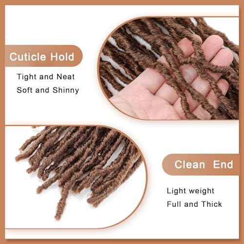Soft Locs 24 Inch 7 Packs Crochet Hair Faux Locs Pre-looped Super Lightweight Goddess Locs Synthetic Crochet Hair Braids For Black Women (30#, 24Inch£¨Pack of 7£©)