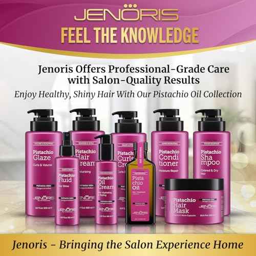 Jenoris Keratin Hair Mask for Dry, Damaged & Frizzy Hair ? Deep Conditioning Treatment with Natural Omega 3-6-9 Complex & Pistachio Oil, Salon-Professional, Paraben & SLS Free, 16.9 Fl Oz