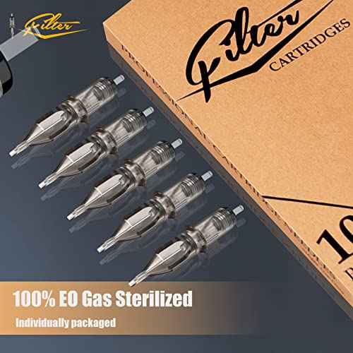 EZ 50Pcs Tattoo Mixed Cartridge Needles #12 Standard Round Shader Assorted 3RS 5RS 7RS 9RS 11RS for Rotary Tattoo Machine Supply