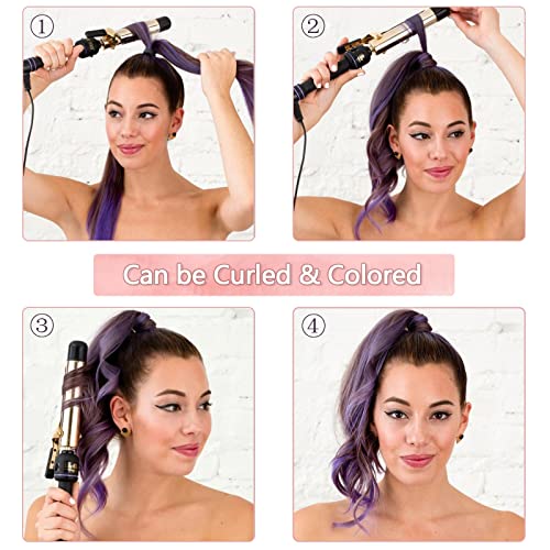 18"Human Hair Ponytail Wrap Around Clip in Ponytail Hair Extensions for Women Dark Brown(#2) 100g/3.5oz