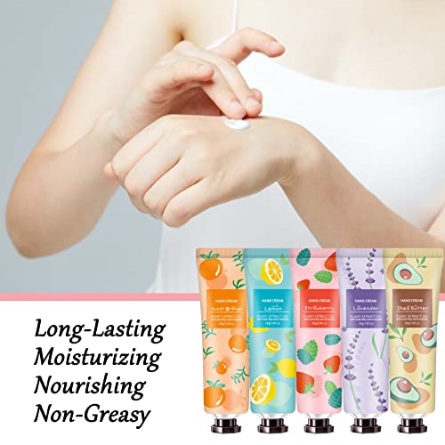 10 Pack Hand Cream for Dry Cracked Hands, Stocking Stuffers for Women,Teengirls,Christmas Gifts Bridesmaid Gifts, Teacher Gifts, Natural Plant Fragrance Mini Hand Lotion Moisturizing Hand Care Cream
