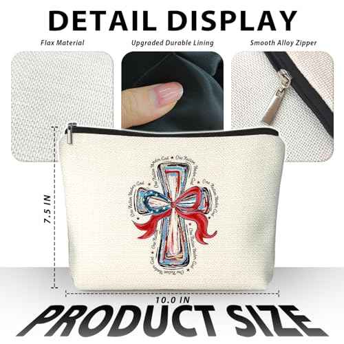 American Flag Bow Patriotic Aesthetic 4th of July Makeup Bag,July 4th Girly Cosmetic Bagsfor Women, Red White and Blue USA Toiletry Bag for Women, cosmetic bag, makeup case