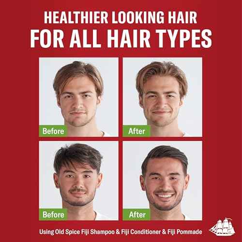 Old Spice Fiji Pomade for Men, Loose Hold, Low Shine, Men's Hair Styling, 2.22 Oz