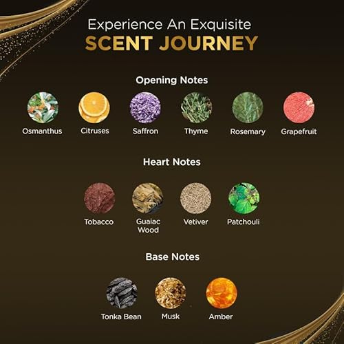 Fajr Perfume for Men - Long Lasting Arabian Eau De Parfum, 100mL (3.34 Fl oz) Scent with Osmanthus, Grapefruit, Rosemary, Saffron, Amber Warmth on a Bed of Musk - Ideal Gift for Father's Day