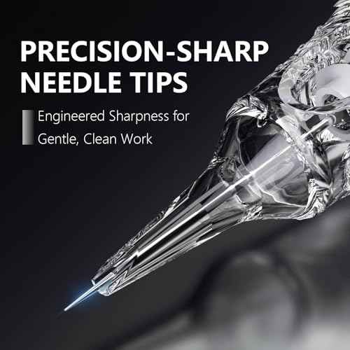 BIGWASP Classic 20Pcs 1214RS Tattoo Cartridge Needles 14RS #12 Standard Disposable 14 Round Shader Cartridges for Tattoo Machine Pen