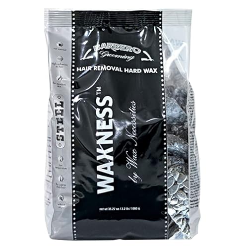 Wax Necessities Barbero Grooming Men Stripless Waxing Kit with Big 2.2 Pound Wax Bag