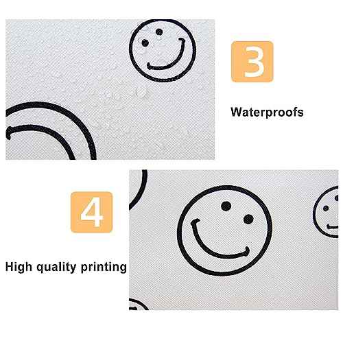 Cosmetic Bag for Purse, Small Makeup Pouch, Small Purse Organizer, PU Leather Waterproof Portable Smiley Face Storage Bag Travel Gift for Women Girls