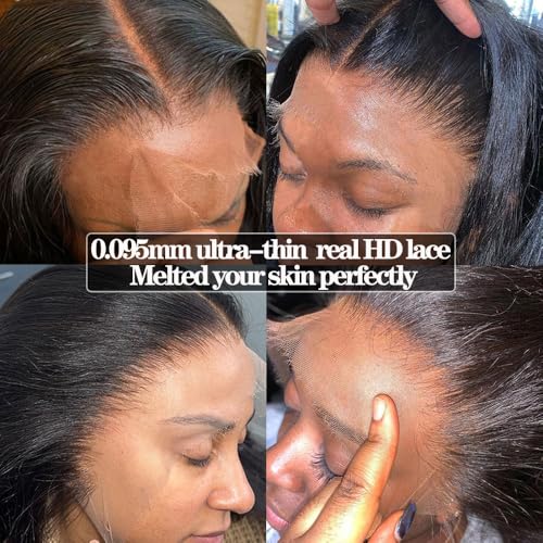 Body Wave 0.095mm Real HD 5x5 Lace Closure Invisible and Breathable Real HD Lace Closure 100% Human Hair with Tiny Single Knots Full Density Hair Natural Hairline (20inches)