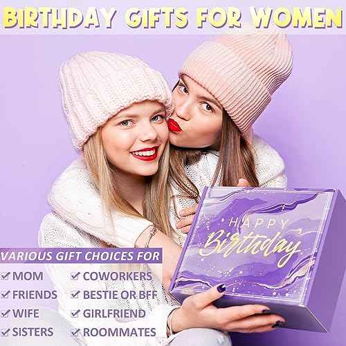 Birthday Gifts for Women Friendship, Lavender Relaxing Spa Gifts Basket Set for Women, Self Care Gifts Unique Happy Birthday Gifts Idea for Mom Her Best Friends Sister Wife Girlfriend Coworker Teacher