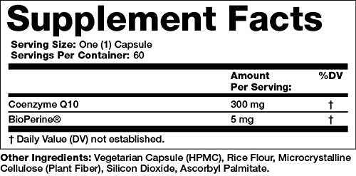 Olympian Labs CoQ10 300mg Vegetarian Capsules formulated with Bioperine for Greater Absorption. 60 Capsules Supporting Heart Health