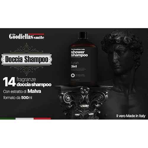 The Goodfellas' smile FURIAH 3-in-1 Shower Shampoo | Bold Leather & Wood Scent | Body Wash & Hair Cleanser for Men | Gently Cleanses, Hydrates & Refreshes | Made in Italy