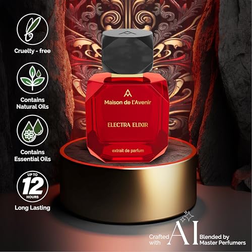 Maison de l'Avenir Electra Elixir ? ELIXIR COLLECTION | Classic Floral Chypre | Unisex Cologne & Perfume | Natural & Essential Oils | Eau de Parfum (48 Hours) | Made in UAE | 100ml / 3.4 fl. oz.