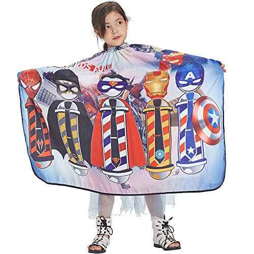 Kids Barber Cape Hair Cutting Hairdressing Salon Styling Cloth Apron Cover Gown for Children Boys Girls Toddler