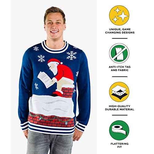 Tipsy Elves Ugly Christmas Sweaters for Men - Colorful and Funny Men's Christmas Sweaters - Hilarious Holiday Pullovers