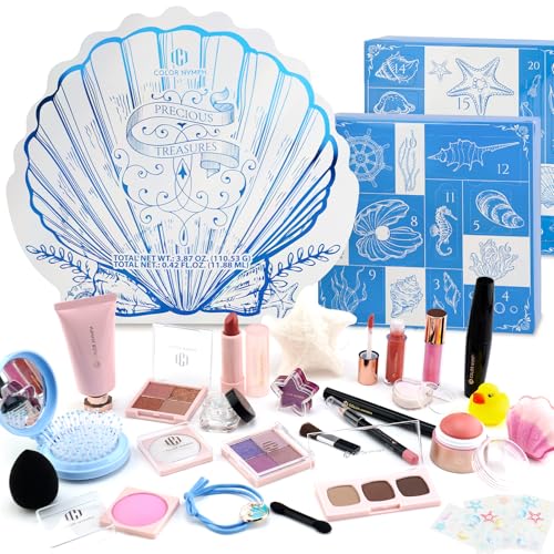Color Nymph Makeup Advent Calendar 2025, 24 Days Surprise Beauty Makeup Gift Sets for Adlut Women & Teen Girls, 2025 Christmas Countdown Calendar Holiday Full Cosmetic Kit (Blue)