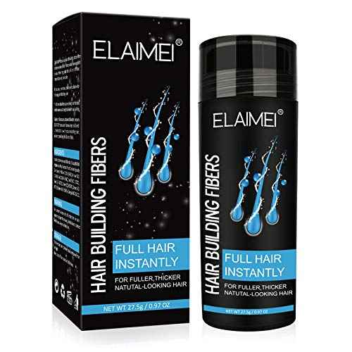 Hairline powder Hair fiber natural hair fiber Apply to men women Get thick hair Conceals Hair Loss (Medium Brown)
