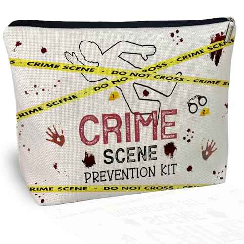 TV Show Makeup Bag Crime Show Inspired Gift Merchandise Zipper Cosmetic Bag Funny Period Travel Pouch for Women Girls Graduation Friendship Birthday Christmas Gifts
