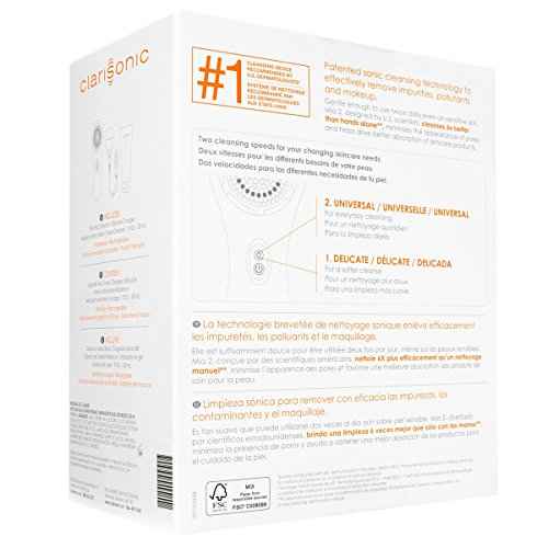 Clarisonic Mia 2 Facial Cleansing Brush, Sonic System, 2-Speed, 2025 (White)