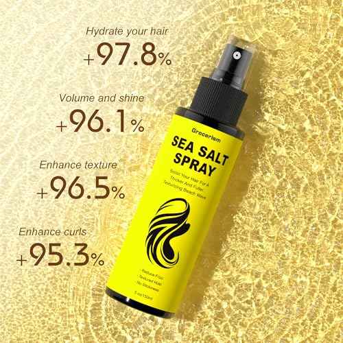 Grocerism Sea Salt Spray for Hair, Texturizing Beach Wave Spray for Thicker, Fuller Hair, Adds Volume, Reduces Frizz, Lightweight Hold No Stickiness, Hair Styling for Men & Women, Coconut Scent