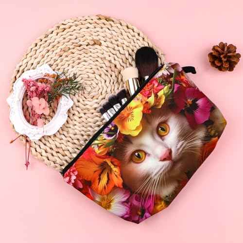 Cosmetic Bag for Women Small Travel Make Up Bag Travel Toiletries Pouch with Zipper for Organizing Small Items Travels Accessories Gift Bags for Birthday Christmas (NR10833)