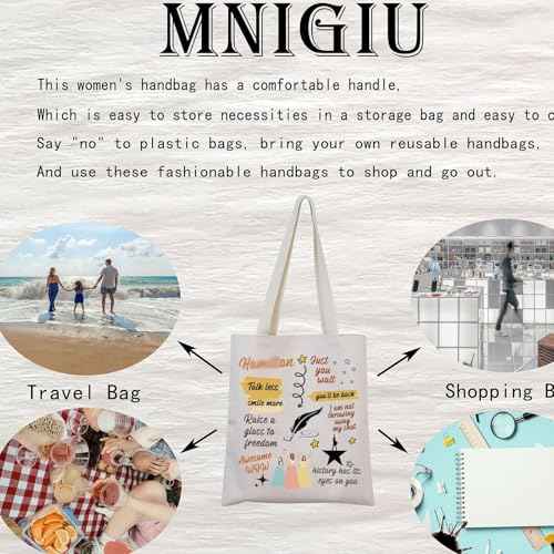 MNIGIU Musical Merch Theatre Gift Musical Tote Bag Musical Fan Gift