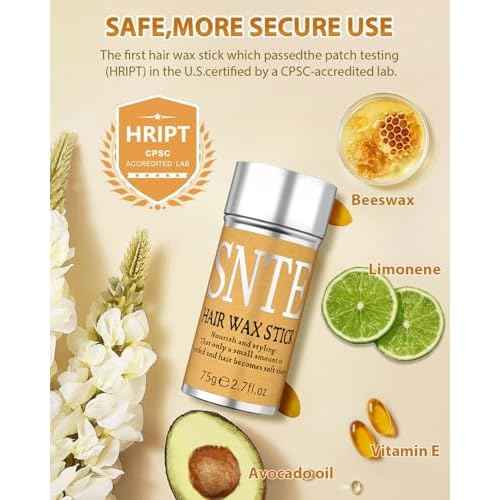 Samnyte Hair Wax Stick, Hair-Styling Waxes, Nourishing Accessories - Slick Stick for Women & Kids, Gel Tamer for Flyaways, Bun Maker & Styling Cream, 2.7 Fl Oz