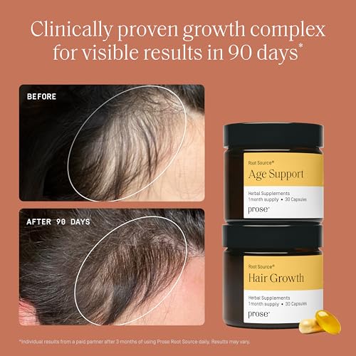 Prose Women¡¯s Age 45+ Hair Growth & Age Support Supplements, Clinically Proven Growth Complex for Visibly Fuller Hair in 90 Days, Vegan, Biotin, No Hormone Disruptors, Gluten Free, 1 Month Supply