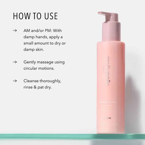 HydroPeptide Cashmere Cleanse, Facial Rose Milk, Clean & Balance Skin's Natural Oils, 6.76 Ounce