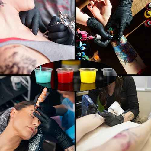 Tattoo Ink Caps - Romlon 1000Pcs Tattoo Ink Cups #9 Disposable Ink Caps Small Tattoo Caps for Ink Tattoo Cups Pigment Ink Caps Tattoo Ink Kit for Tattoo Supplies Tattoo Artists Tattoo Beginners