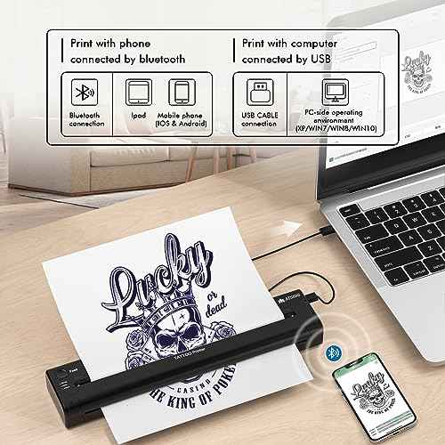 TATELF Tattoo Stencil Printer for tattooing with 15pcs Transfer Paper Portable Tattoo Transfer Stencil Thermal Machine Wireless
