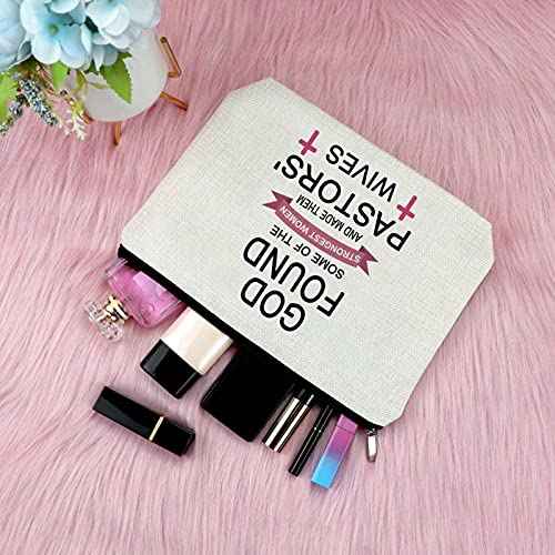 Pastor's Wife Appreciation Gifts Makeup Bag Christian Religious Gift for Women Cosmetic Bag Minister's Wife Gift Birthday Christmas Gift for Pastor's Wife Thank You Gift Travel Cosmetic Pouch