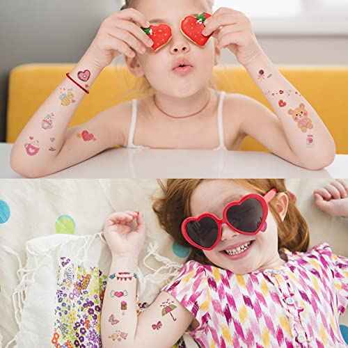 Glitter Valentines Day Tattoos Temporary Small Pack Body Decorations 14 Sheets for Kids and Adults, Love Heart Tattoos for Birthday Party, Valentines, Wedding, Gift Exchange, School Rewards