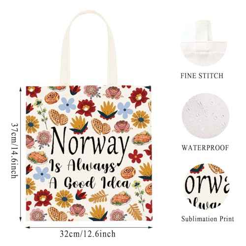 WCGXKO Norwegian Gift Norway Flag Norway Flag Zipper Pouch Cosmetic Bag for Norwegian Women (norway Tote)