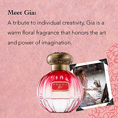 Tocca Women's Perfume, Gia Fragrance, 1.7oz (50 ml) - Warm Floral, Pink Peppercorn, Tangerine, Turkish Rose - Hand-Finished Bottle