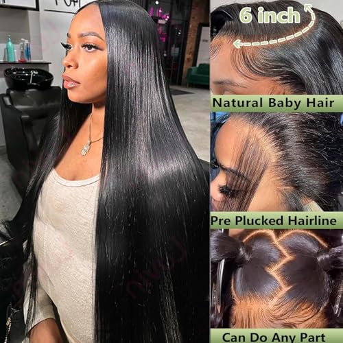 20 Inch 13x6 Lace Front Wigs Human Hair Pre Plucked 180 Density Straight HD Lace Front Wigs Human Hair 13x6 Lace Frontal Straight Human Hair Wigs for Women Glueless Wigs Human Hair