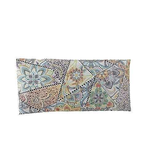 Eye Pillow COVER Pack of (4) Bulk Wholesale - Cotton Washable Fits most Eye Pillows - Yoga Massage Meditation Aromatherapy - yellow aqua pink flowers