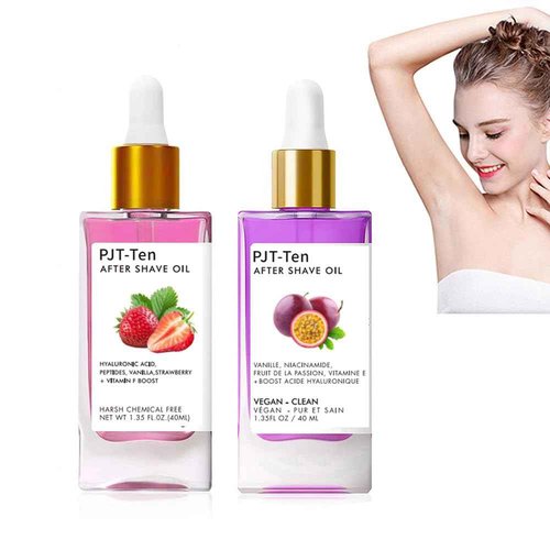 After Shave Oil for Women Men, After Serve Oil for Smooth Skin, Prevent Ingrown Hairs & Dryness, Reduce Ingrown Hairs & Dryness (Strawberry Vanilla + Passion Fruit, One Size)