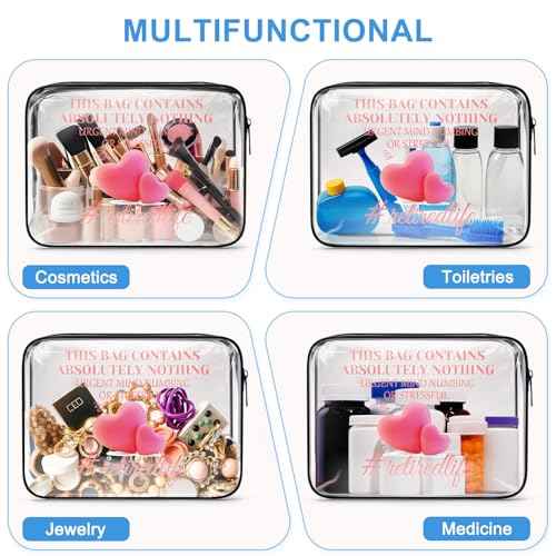 Retirement Gifts for Women 2025 Makeup Bag Funny Retirement Gifts for Coworker Teacher Nurses Boss Friends Mom Grandma Retiredlife Cosmetic Bag Retired Gifts Clear Travel Zipper Toiletry Pouch