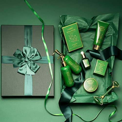 Mothers Day Gifts for Women & Men Who Have Everything, Eucalyptus Spa Gift Baskets for Mom, 16pc Bath Gift Set for Birthday Gifts for Women, Body Self Care Set for Pampering & Relaxation Basket