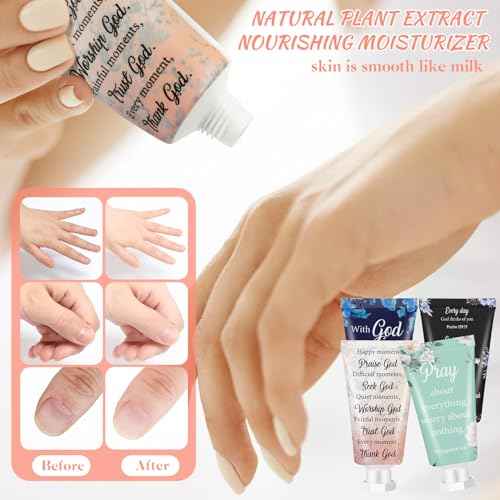 12 Pcs Christian Hand Cream Bulk for Women Breast Cancer Awareness Gifts Christian Gifts in Bulk Bible Mini Travel Size Lotion for Skin Dry Bible Verse Hand Lotion for Mom Grandma Christmas Holiday