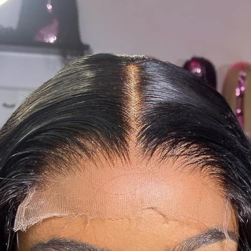 4x4 Skinlike Real HD Lace Closure Only 22 IN, 0.09mm Ultra-thin Invisible Swiss HD Lace Closure Water Wave Human Raw Hair 13A Wet n Wavy Free Part Pre-Plucked Crystal Lace Natural Black