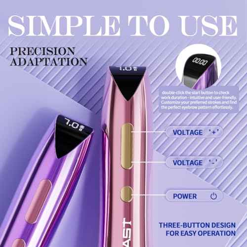 Mast P60 Tattoo Gun Machine, Wireless Tattoo Pen, 5 Strokes Length 2.2mm - 3.2mm, 121g/4.2oz, 2 Batteries, Gold Color