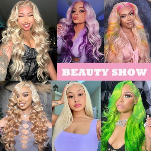 Blonde Human Hair Bundles Body Wave 613 Bundles 26 Inch 100% Unprocessed Brazilian Virgin Remy Sew In Hair Extensions Silky and Soft No Tangle Multipurpose 100g