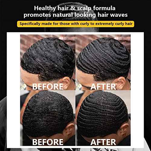 Goiple Natural Wave Pomade for Men Strong Hold, Easy Wash 360 Wave Training Hair Cream, Waves Grease for Men Promotes Layered Waves, Moisture, Control and Silky Shine 4oz