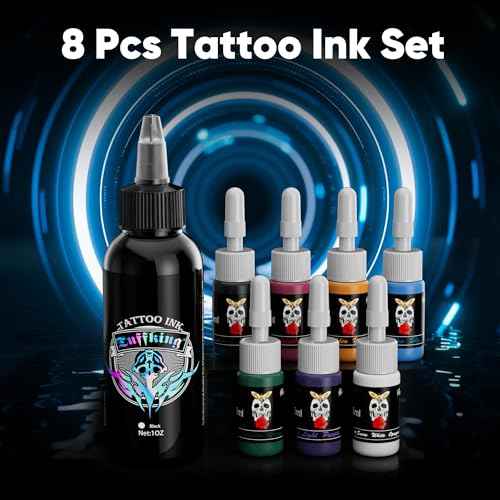 TUFFKING Tattoo Gun Machine Kit - Wireless 1600mAH Tattoo Gun Kit, Professional Rotary Tattoo Pen Kits, with 20Pcs Cartridge Needles for Beginners Artists Tattoo Supplies