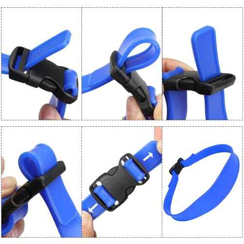 1PC Neckline Shaving Template for DIY Self Haircutting, Adjustable Hair Trimming Guide, Silicone Curved Haircut Band for Cleaning Straight Neck Hairline (Blue)