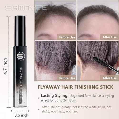 Hair Finishing Stick, 2 Pack - 0.7 Fl.Oz Hair Mascara for Taming Flyaways, Not-Greasy Hair Gel Stick